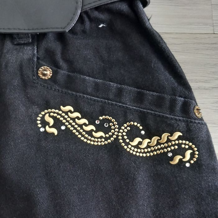 Jean femme noir avec ceinture Jinglers taille 38 - photo numéro 3