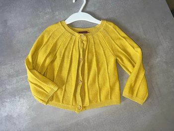 Gilet 24 23 mois 2 ans sergent major jaune à paillettes