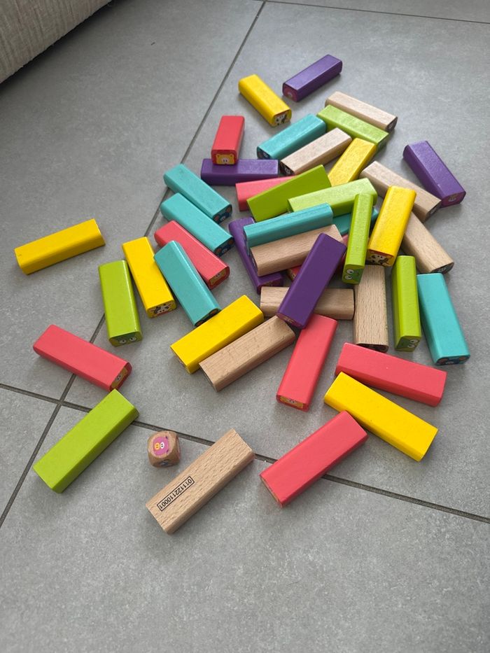 Jeu d’empilage en bois Nene Toys – Animaux – Sans boîte