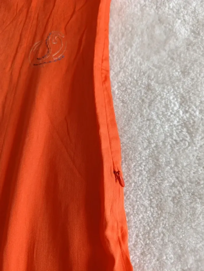 Robe Nitya orange 40 sans manches coton viscose - photo numéro 7