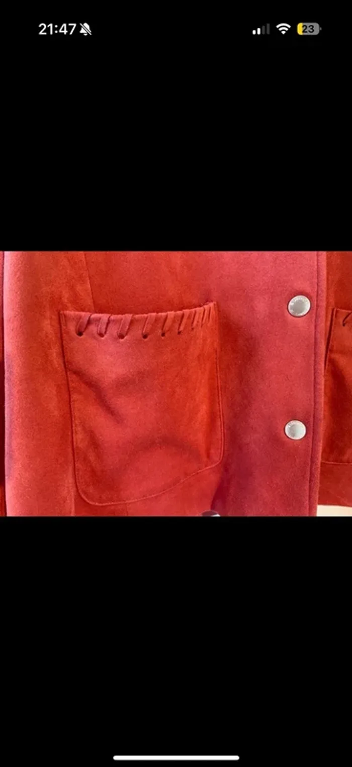 Veste suédine vieux rose - photo numéro 6
