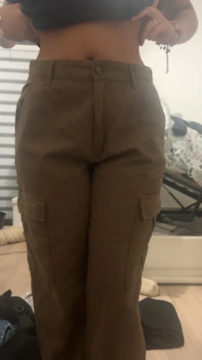 Cargo stradivarius marron taille 40 neuf - photo numéro 5