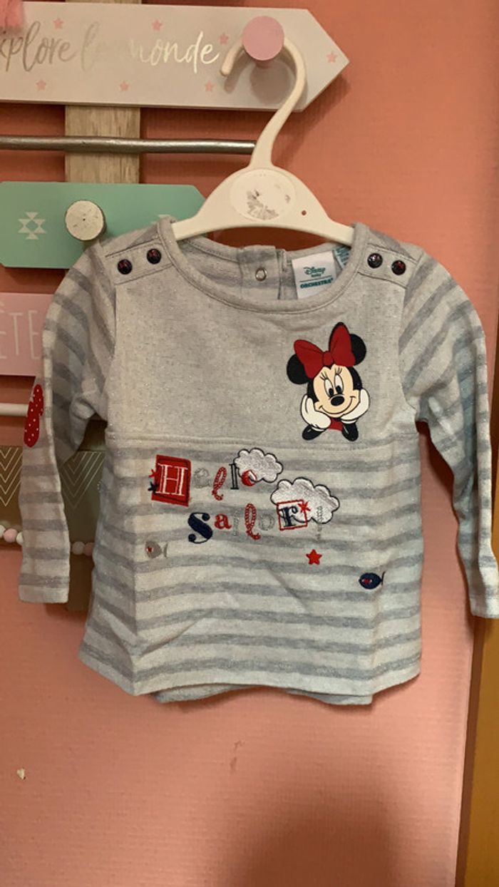 Petit pull « hello sailor » avec minnie taille 9 mois