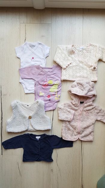 Petit lot de 6 articles fille 1mois