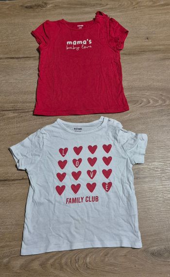 Lot t-shirts MC 24 mois