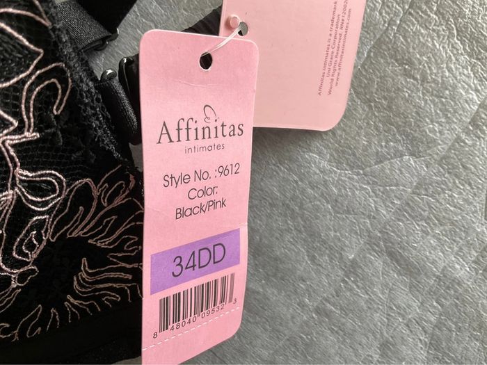 Soutien-gorge noir et rose Affinitas neuf - photo numéro 4
