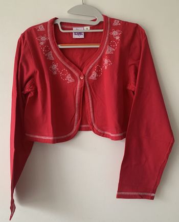 Gilet boléro rouge - 14 ans - Entre nous les filles