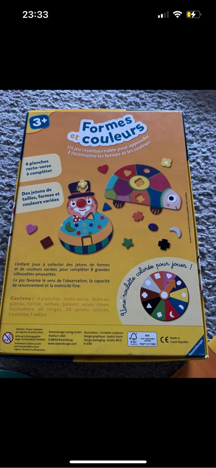 Jeu formes et couleurs - photo numéro 2