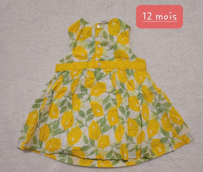 Jolie robe citronnée pour bébé - 12 mois - photo numéro 2