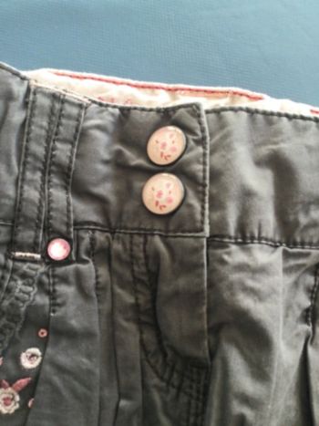 short sergent major gris taille réglable 24 mois 2 ans tbe