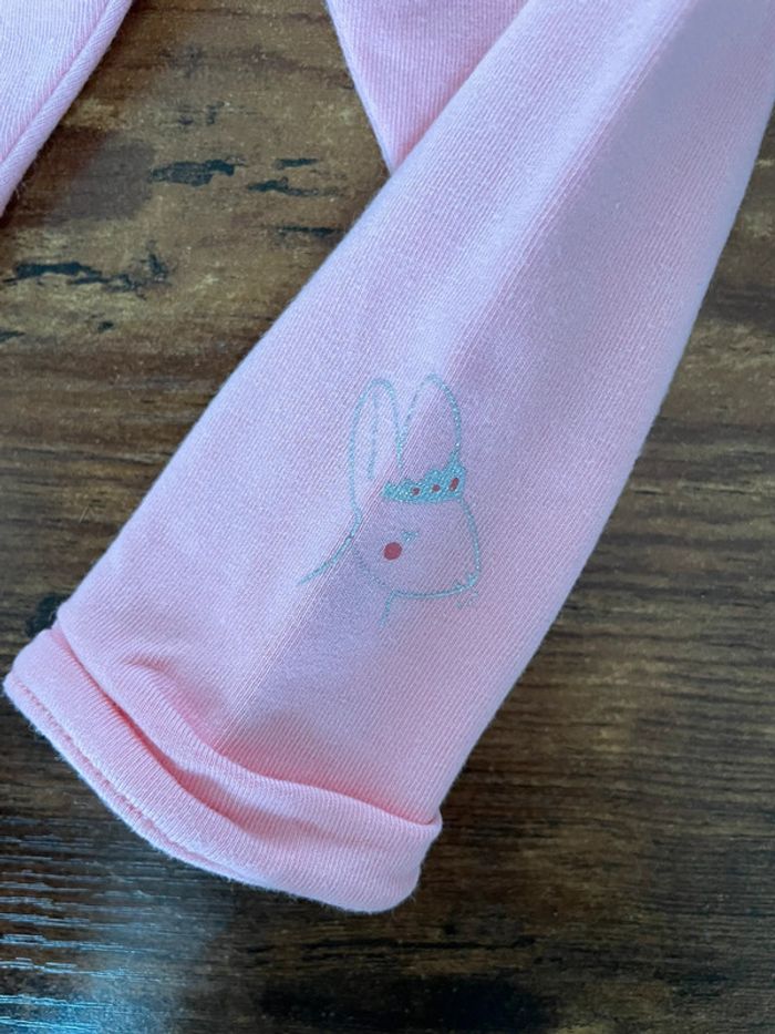 Legging rose avec intérieur fleuri - photo numéro 2