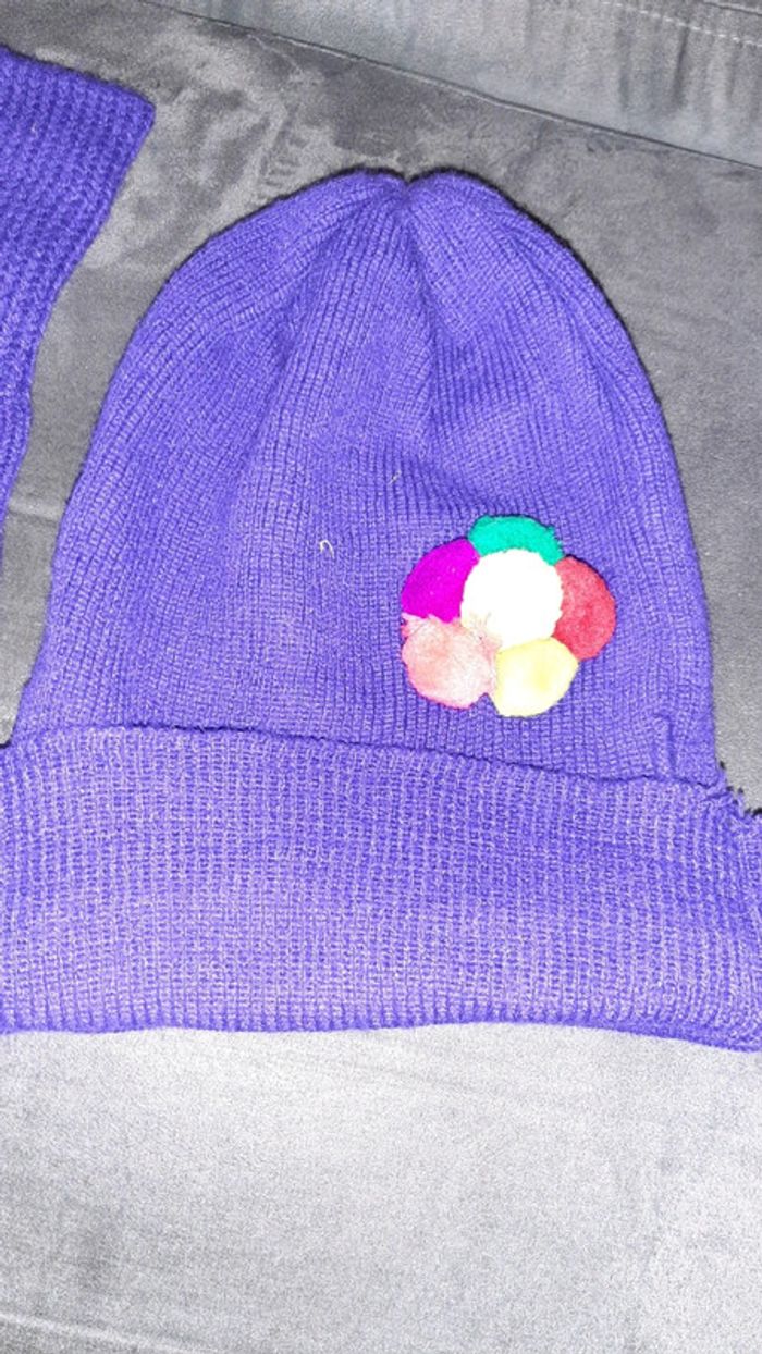 Ensemble bonnet et gants fille - photo numéro 2