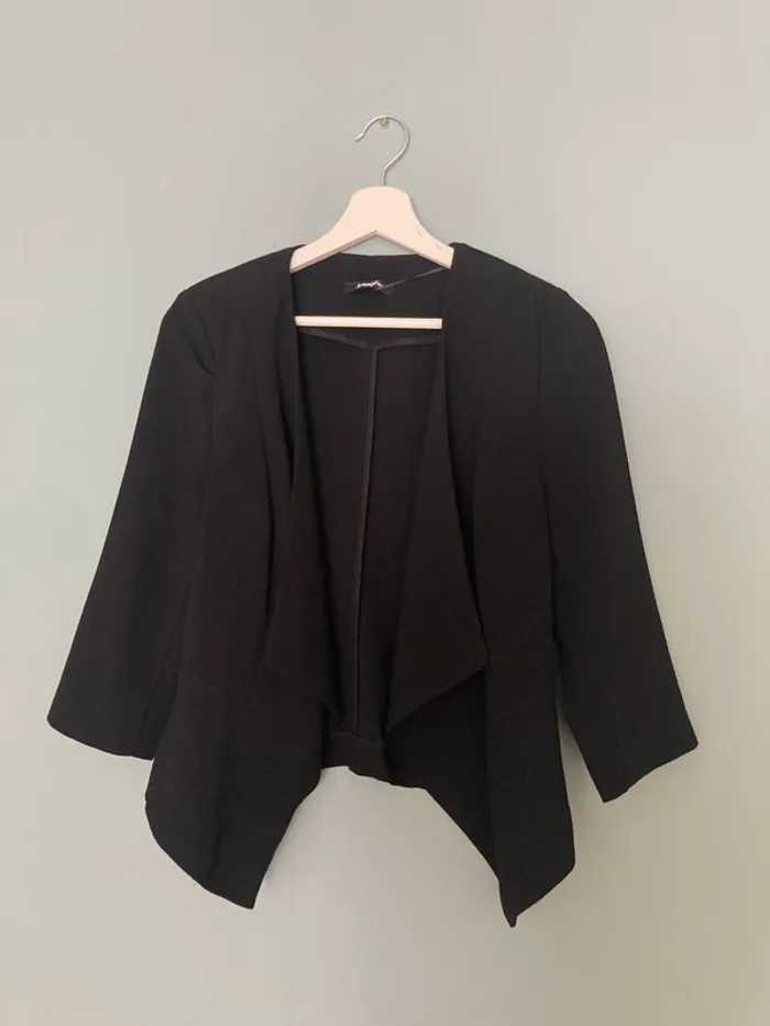 Blazer Noir Manches 3/4 M