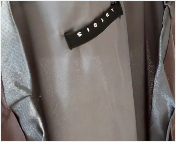 Robe grise en soie réversible Sisley - taille S - neuf - photo numéro 7