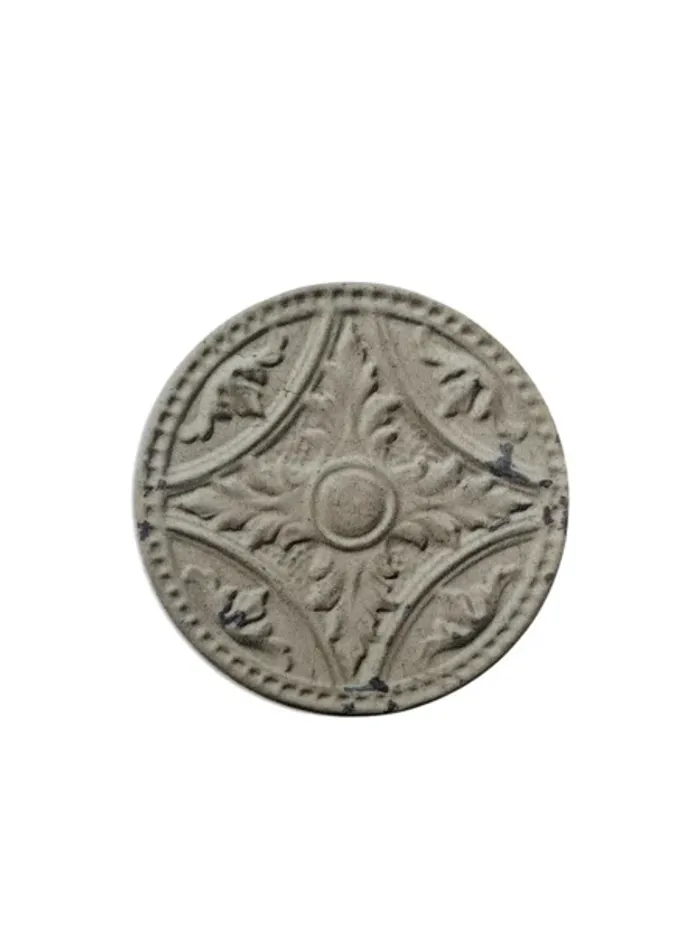 Dessous de verre vinyle beige – Style baroque élégant - 10 cm Neuf - photo numéro 3