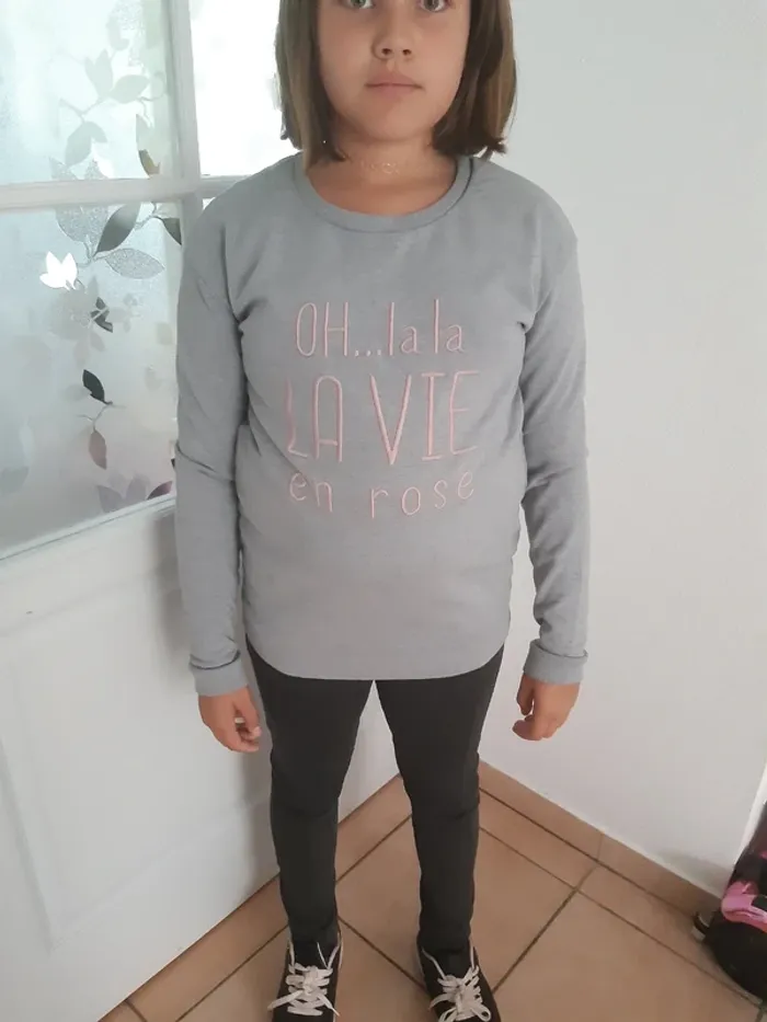 Pull long gris