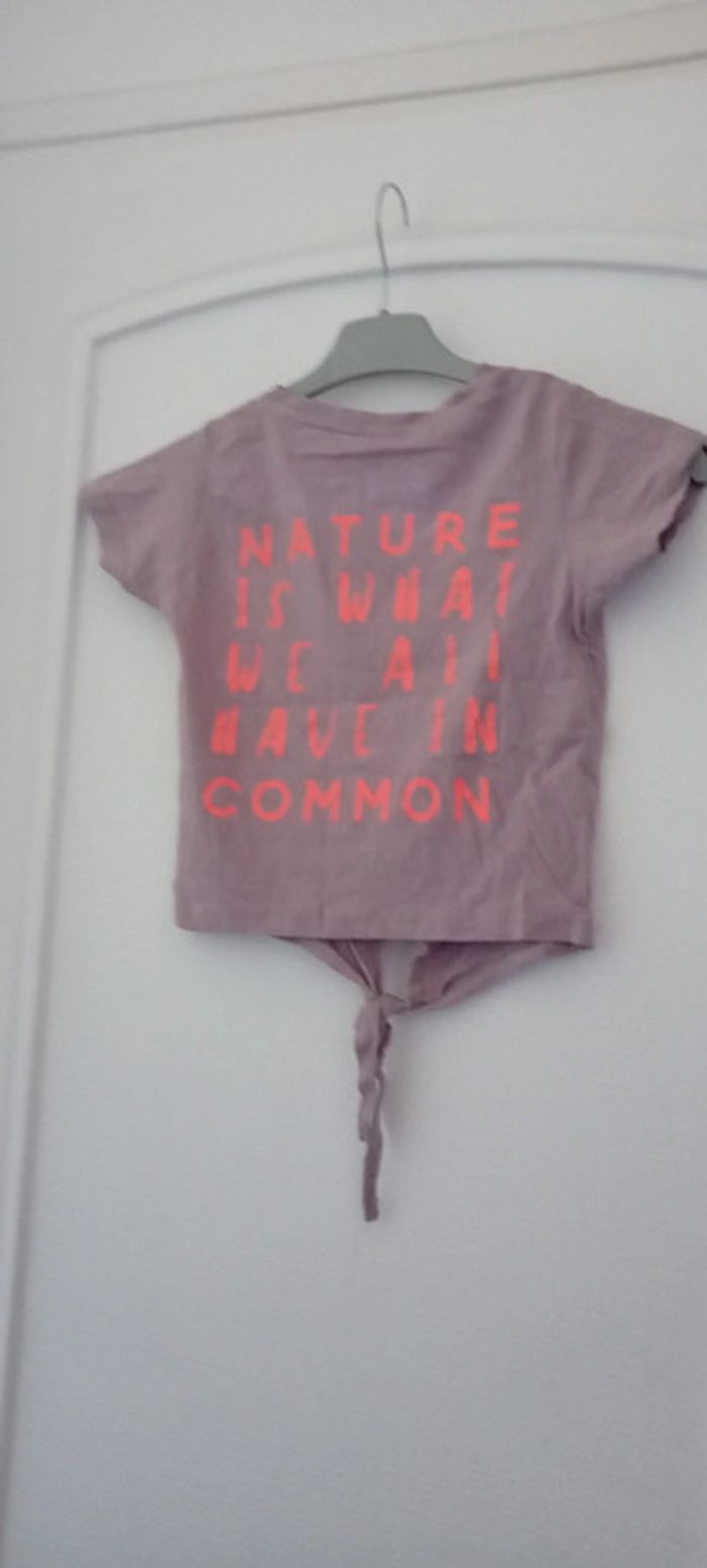 Tee-shirt à nouer thème nature mauve fille 10 ans zeeman - photo numéro 4