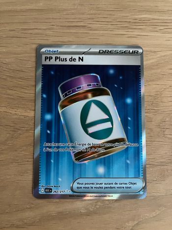 Carte Pokémon dresseur  PP plus de N 262/217