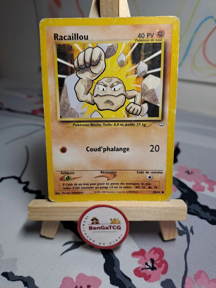 Carte Pokémon Racaillou 44/64 Neo Revelation ed2 Wizards Fr