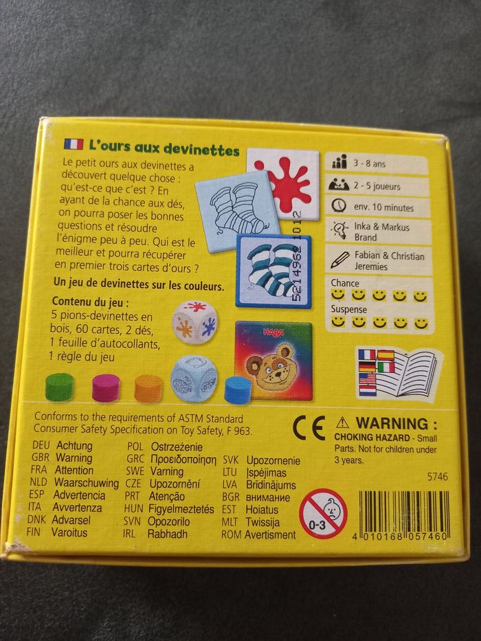 Jeu haba l'ours aux devinettes - photo numéro 3