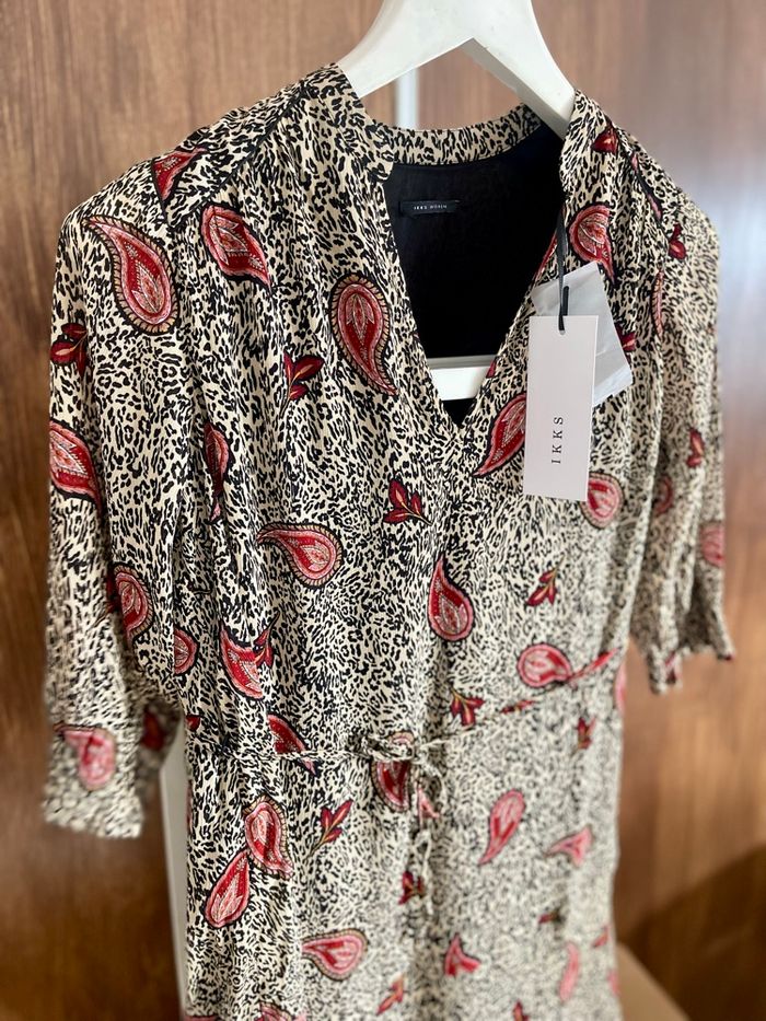 🌞Robe élégante IKKS 🌞 écru motif Paisley