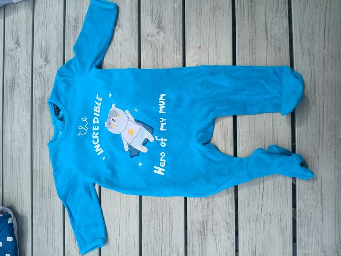 Lot 5 pyjamas 9 mois velours bébé garçon - photo numéro 8
