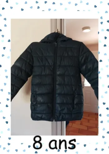 Doudoune garçon bleu marine en 8 ans