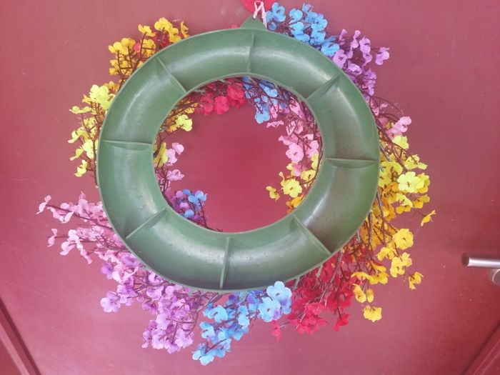 Couronne de porte fleurs 25 cm - photo numéro 2