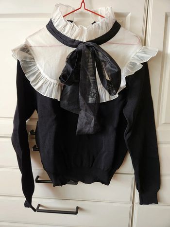Blouse manches longues avec dentelle