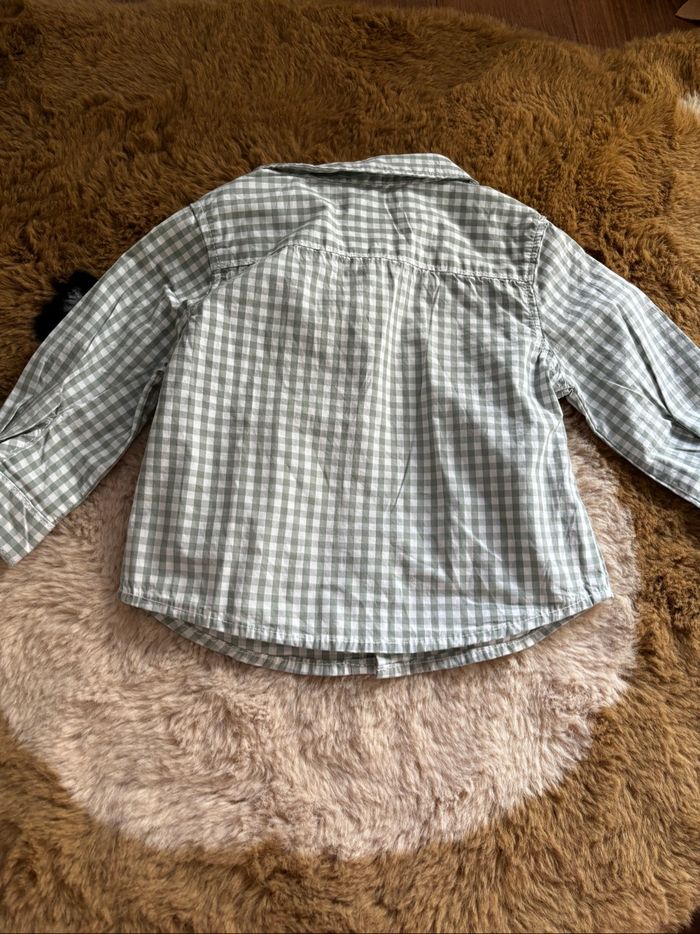 Chemise vichy verte TEX t.9m - photo numéro 4