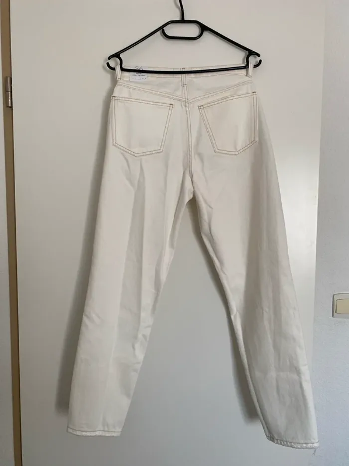 Jean mom blanc crème Mango taille 36 neuf - photo numéro 5