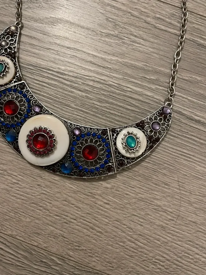 collier plastron ethnique vintage - photo numéro 3