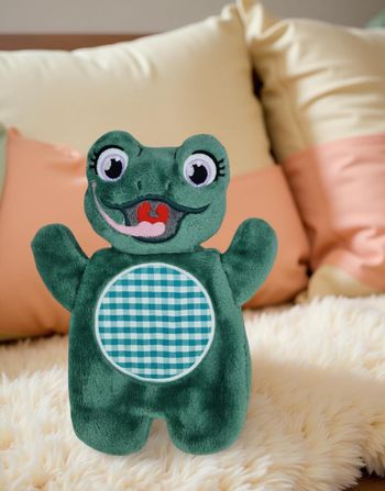 Joli doudou plat Grenouille