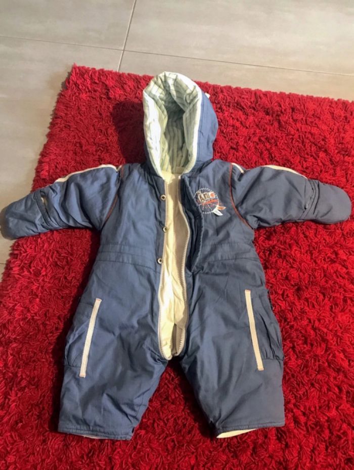 # combinaison chaude, veste hiver pour bébé 6 à 9 mois - photo numéro 2