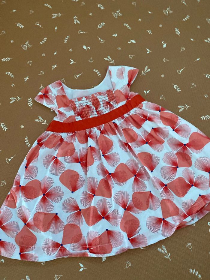 Robe 23 mois - fleurs rouge - photo numéro 2
