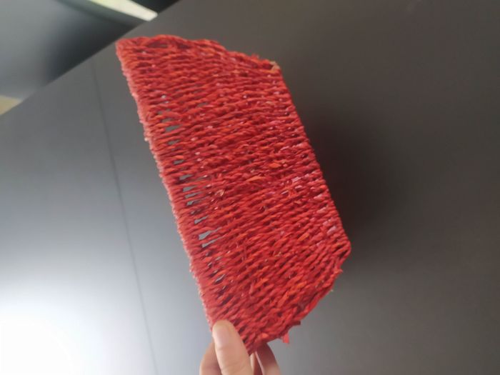 Panier bordeaux et métal - photo numéro 7