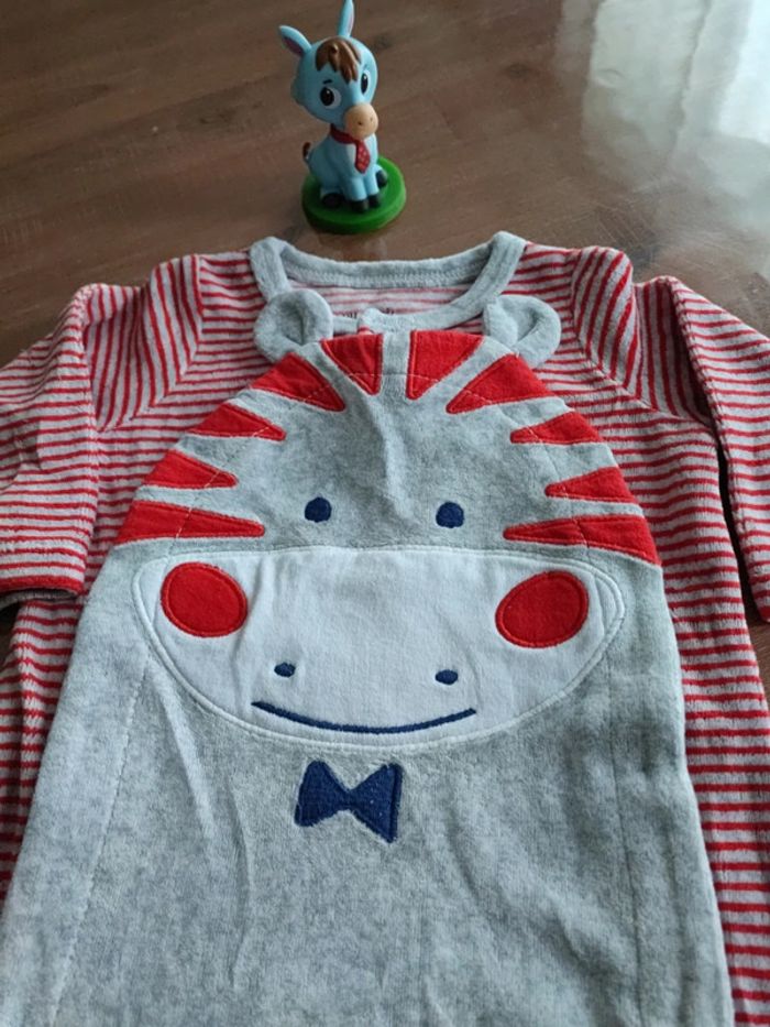Pyjama gris et rouge DPAM - photo numéro 2