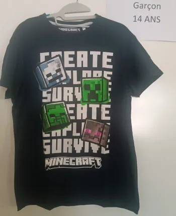 T-shirt mc Minecraft 14/16 ans