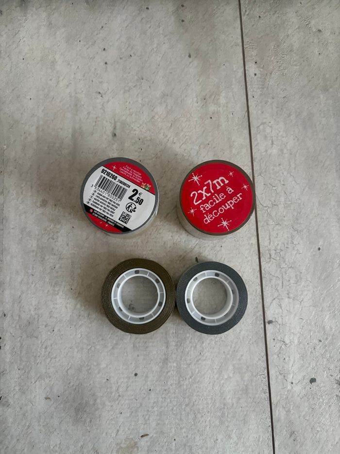 Lot de ruban adhésif washi doré et argenté - photo numéro 2