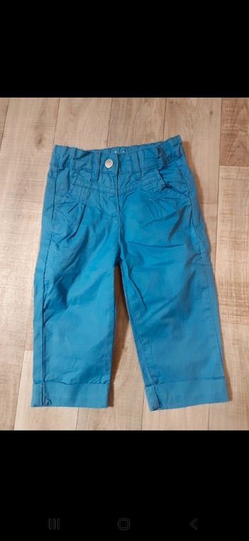 Pantacourt fille bleu 4 ans