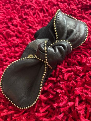 Ceinture noire élastique – nœud en simili cuir – 72 cm - Naf Naf