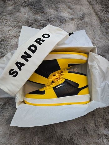 Baskets montantes Sandro Paris jaune/noir – Neuves avec boîte & dustbag – T.43