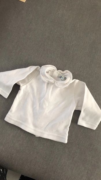 T shirt blanc a col 6 mois