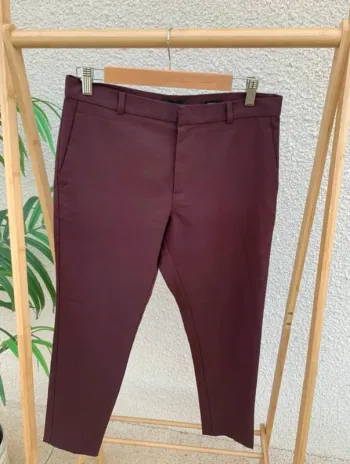 Pantalon skinny bordeaux h&m