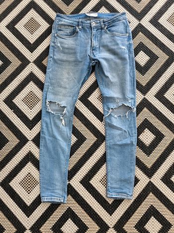 Jean femme super skinny Berska– Taille 38 – Bleu clair usé