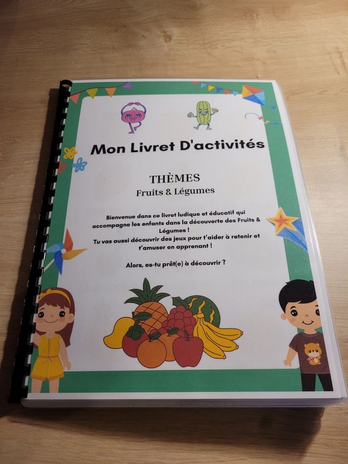 Livres d'activités les fruits et légumes ✨️