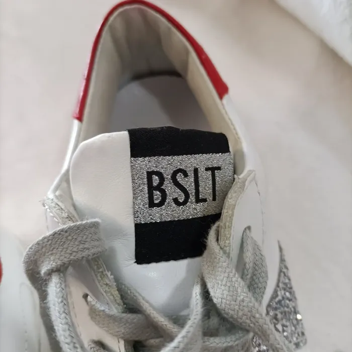 Basket Sneakers Basalt -Taille 36 - Blanches et Rouges Paillettes LE - photo numéro 5