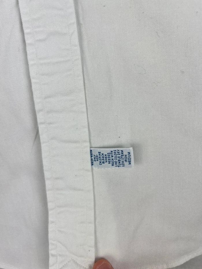 Chemise Ralph Lauren blanc taille XL made in usa logo brodé noir style old money - photo numéro 11