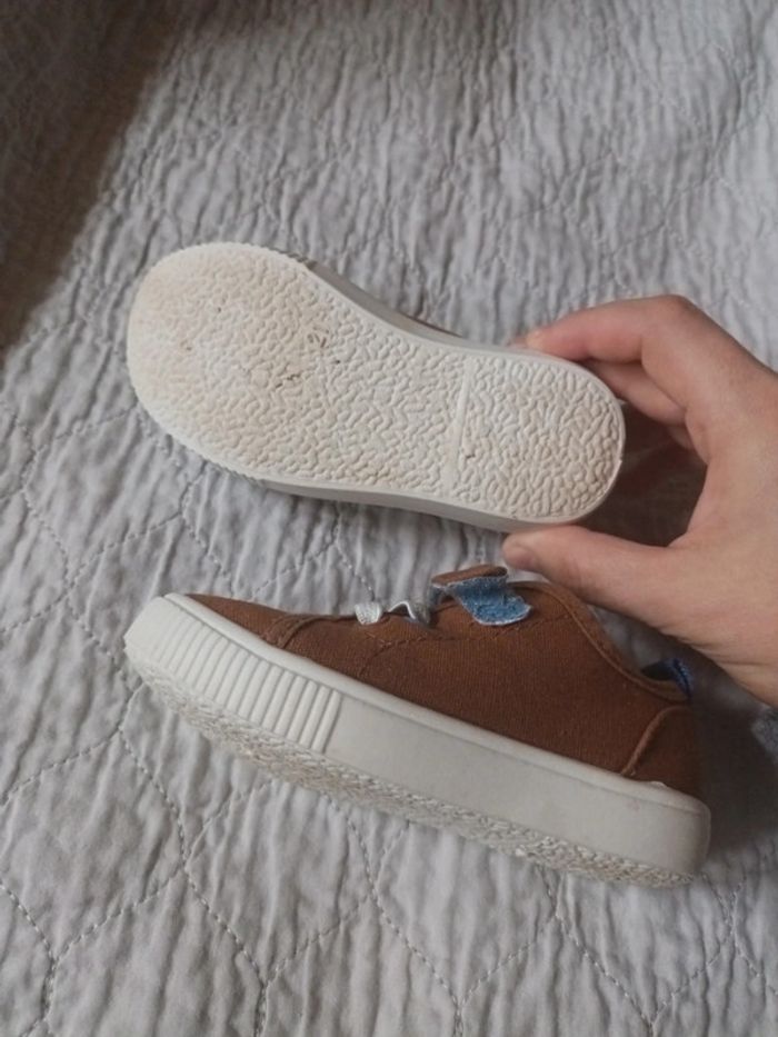 Tennis en toile marron à scratch obaibi 21 - photo numéro 3