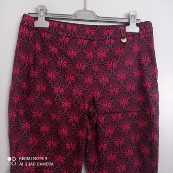 Pantalon bordeaux à motifs t38/40